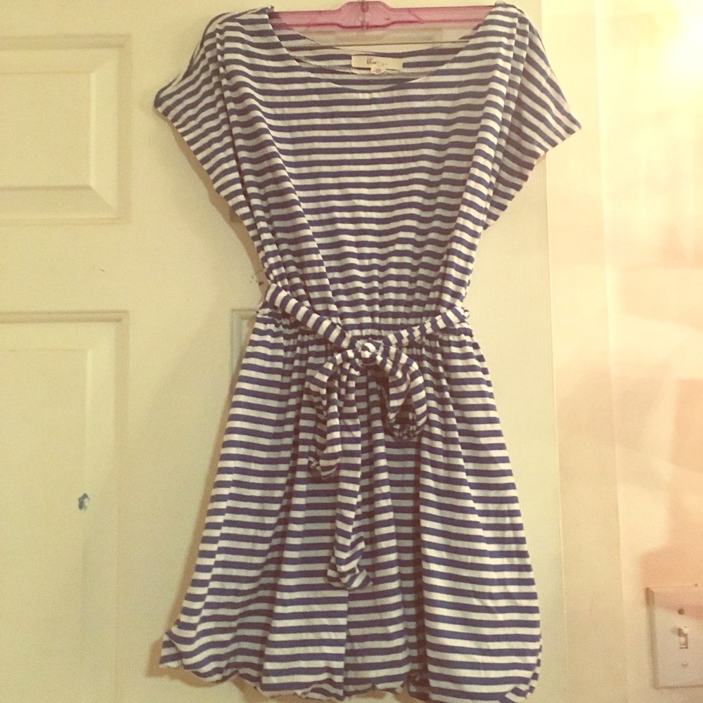Blue and whit striped tunic